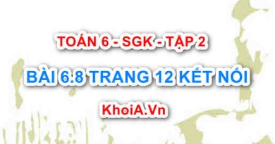 Bài 6.8 trang 12 Toán 6 Tập 2 Kết nối tri thức